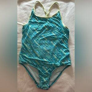 Girls Under Armour Turqouise One Piece Swimwear Size 14